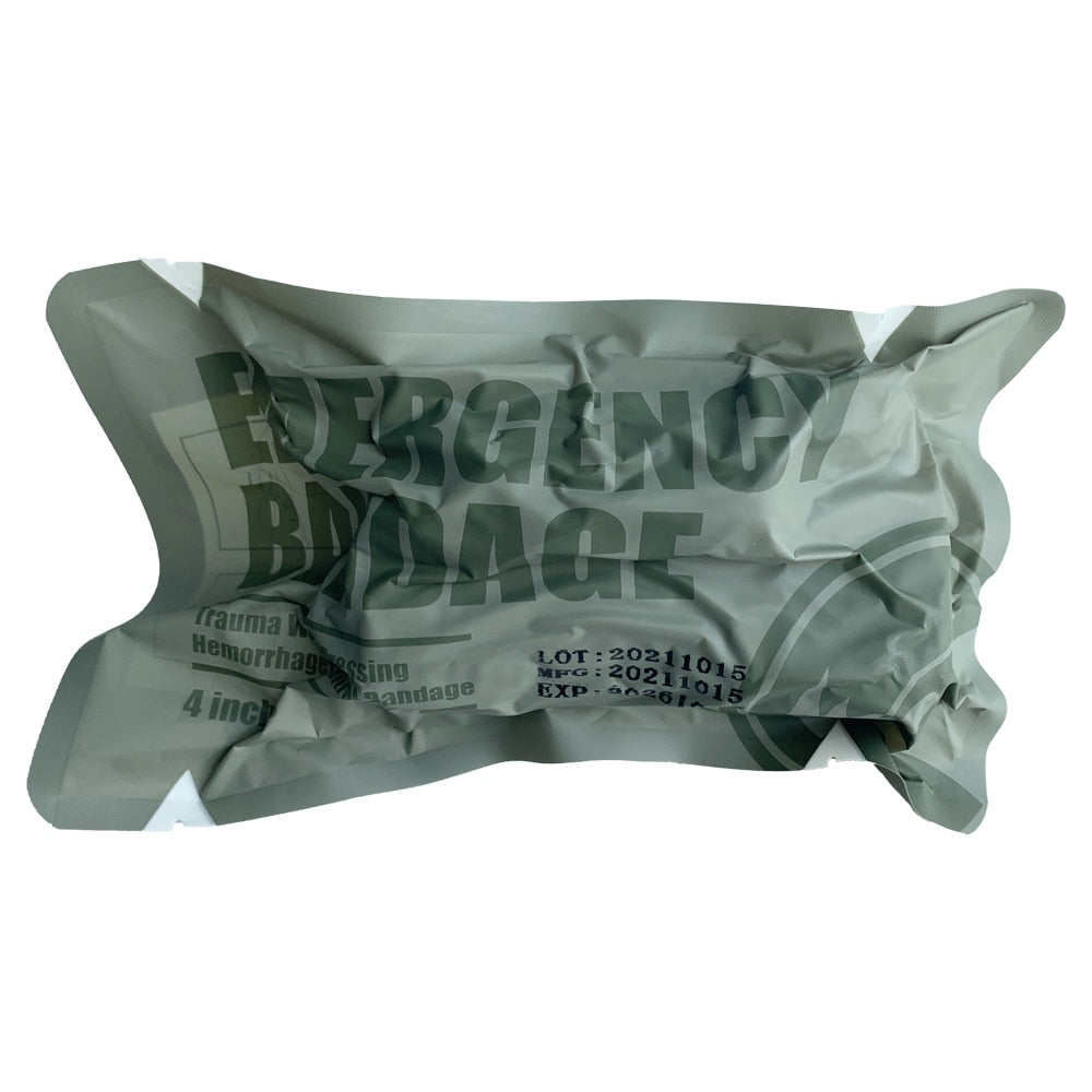Rhino Rescue 4/6in Israeli Bandage Wound Dressing Emergency Combat Compression Tactical First Aid IFAK Trauma Military Medical