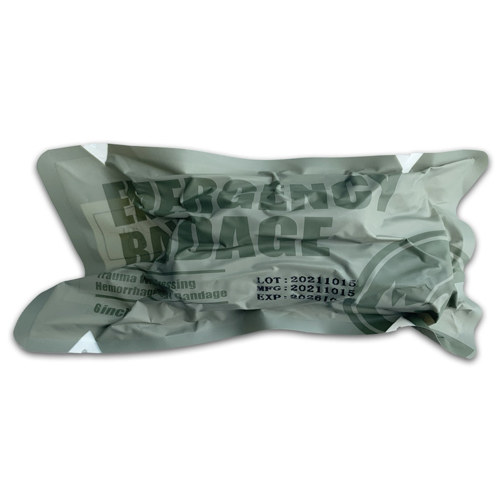 Rhino Rescue 4/6in Israeli Bandage Wound Dressing Emergency Combat Compression Tactical First Aid IFAK Trauma Military Medical