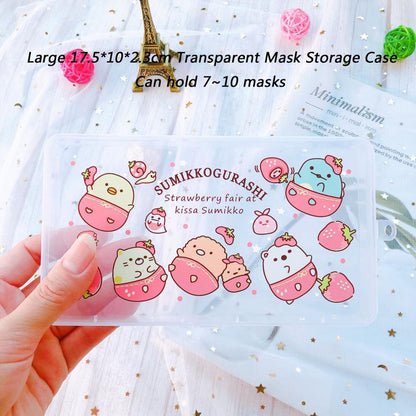 Transparent mask storage case mask storage box disposable mask case storage box organizer face mask storage case mask container