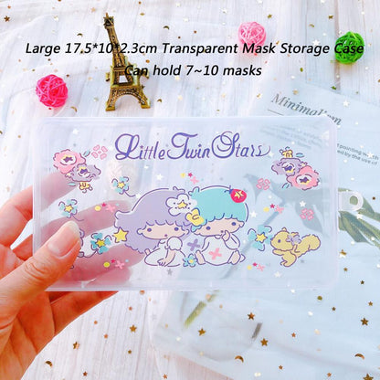 Transparent mask storage case mask storage box disposable mask case storage box organizer face mask storage case mask container