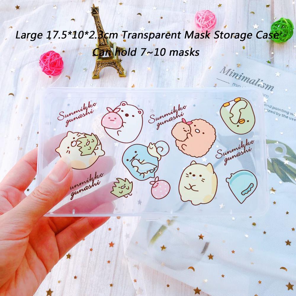 Transparent mask storage case mask storage box disposable mask case storage box organizer face mask storage case mask container