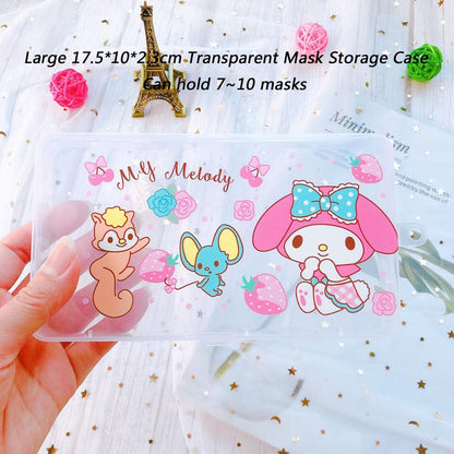 Transparent mask storage case mask storage box disposable mask case storage box organizer face mask storage case mask container