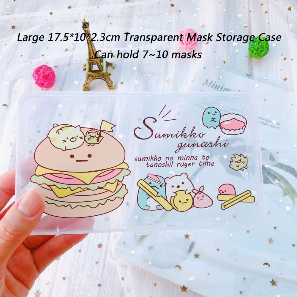 Transparent mask storage case mask storage box disposable mask case storage box organizer face mask storage case mask container