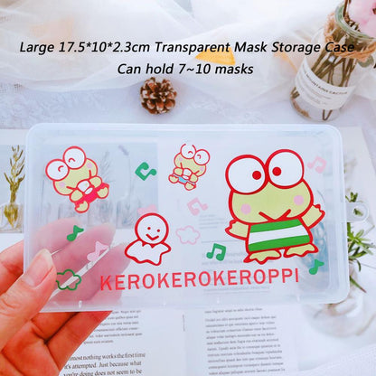 Transparent mask storage case mask storage box disposable mask case storage box organizer face mask storage case mask container