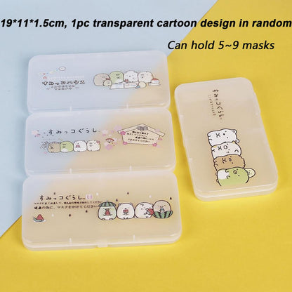 Transparent mask storage case mask storage box disposable mask case storage box organizer face mask storage case mask container