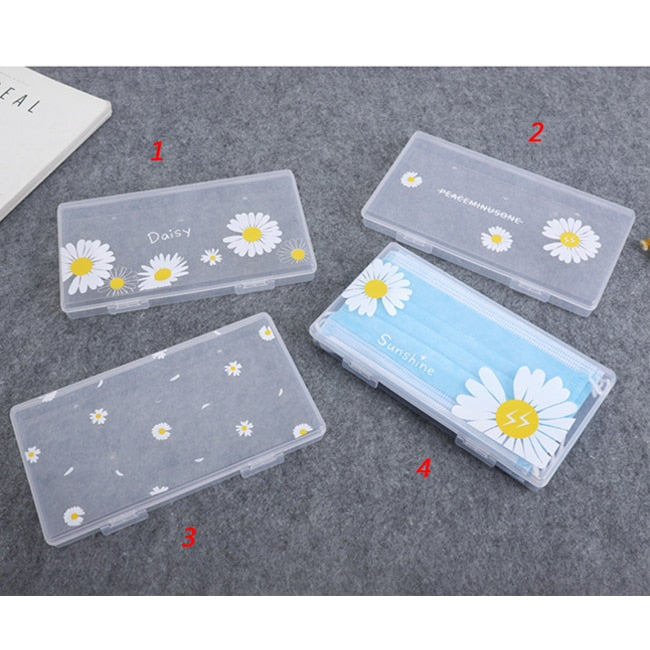 Transparent mask storage case mask storage box disposable mask case storage box organizer face mask storage case mask container