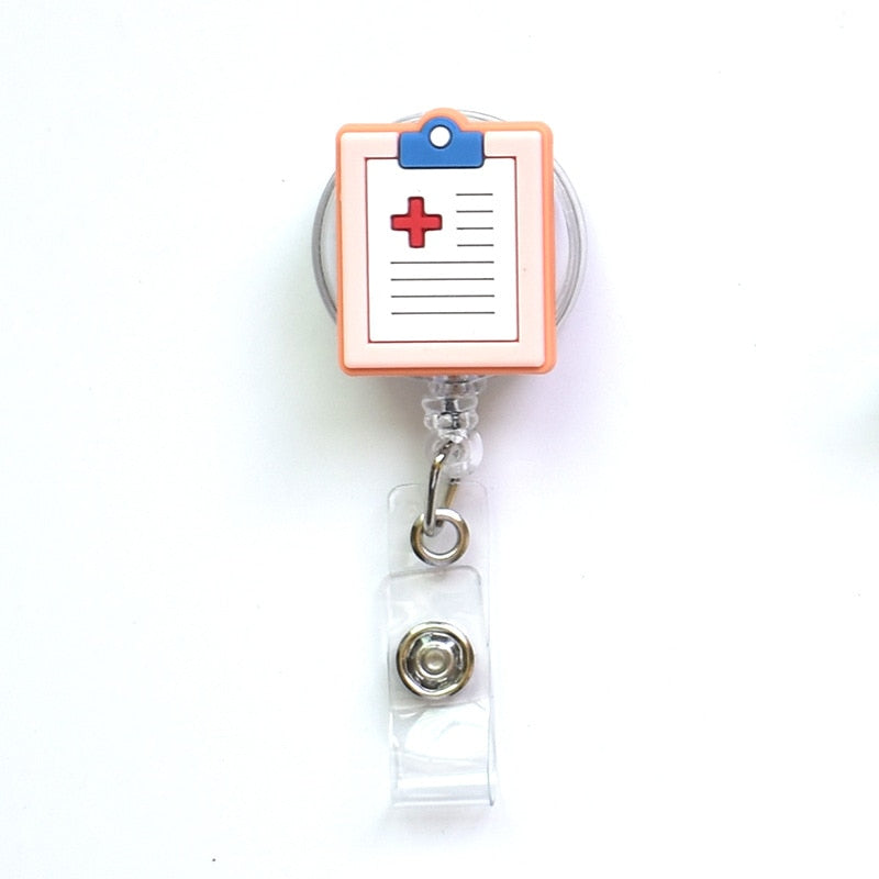 Retractable Badge Reel Medical Worker Work Card Clip Doctor Nurse ID N –  Jabal Almadaen medical EST