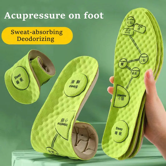 Acupressure on Foot Insoles For Shoes Breathable Deodorant Sport Insoles for Medical Man Women Comfortable Running Shoe Sole
