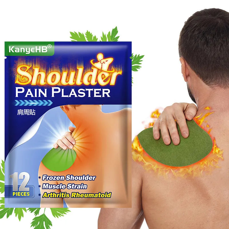 12pcs  Wormwood Shoulder Neck Patch Cervical Joint Medical Plaster Relieve Deltoid Muscle Strain Arthritis Pain Sticker