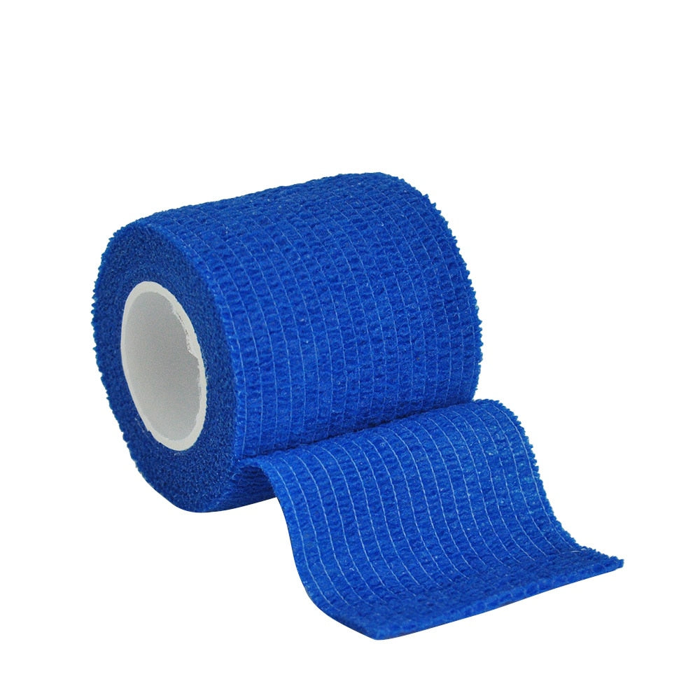 1Roll 2.5/5/10cm*4.5m Gauze Medical Bandage Self-adhesive Breathable Elastic Bandages for Sports Fixing Finger Wrist Leg