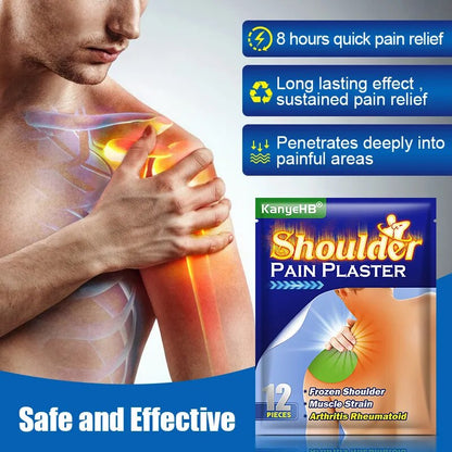 12pcs  Wormwood Shoulder Neck Patch Cervical Joint Medical Plaster Relieve Deltoid Muscle Strain Arthritis Pain Sticker