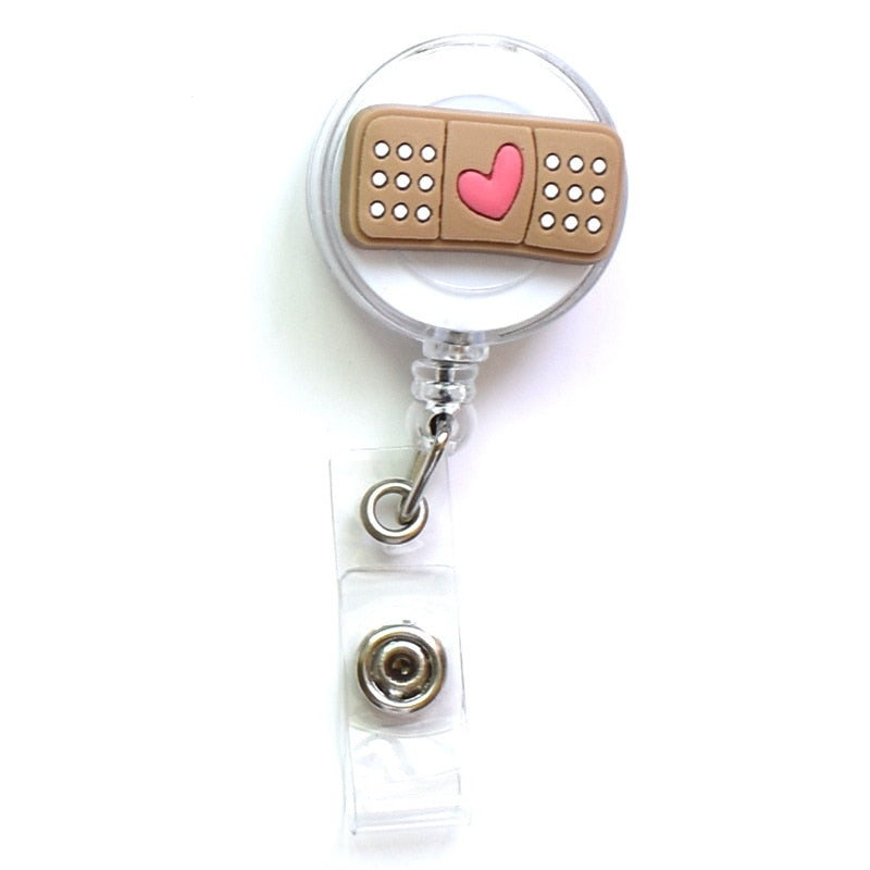 Badge Reel Clip ID Card Badge Holder Retractable Key Chain Doctor Nurse  Clip