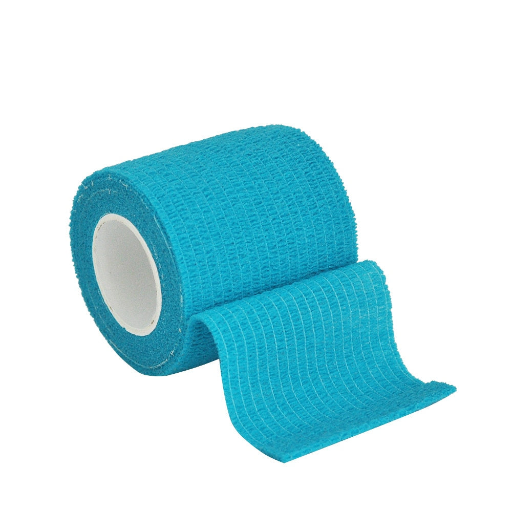 1Roll 2.5/5/10cm*4.5m Gauze Medical Bandage Self-adhesive Breathable Elastic Bandages for Sports Fixing Finger Wrist Leg